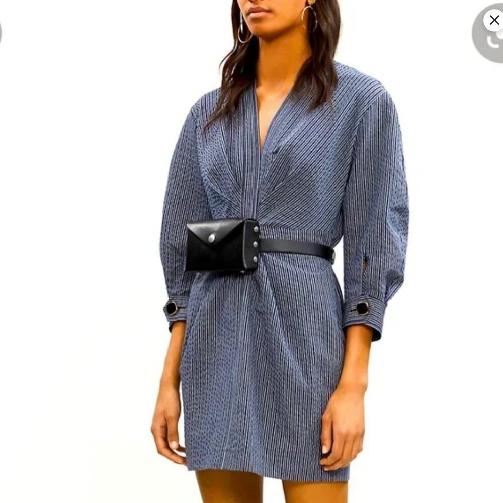Sandro Kassy Striped V-Neck Dress